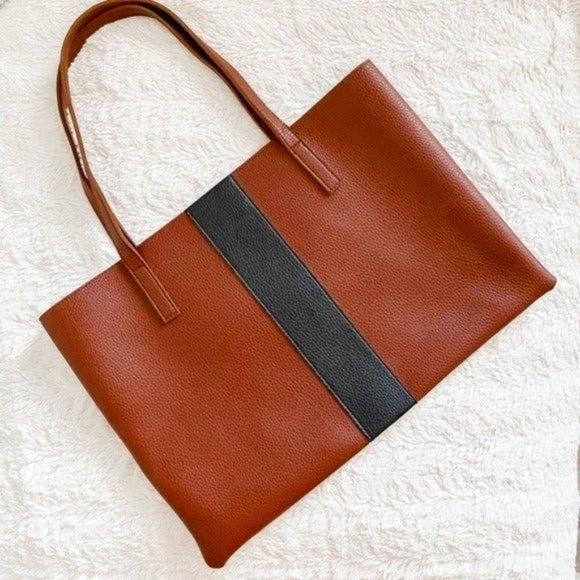 NWOT Vince Camuto Lucky Stripe Tote - Picture 1 of 8